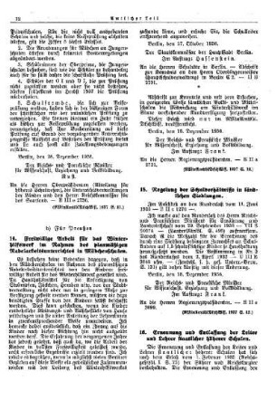 Regelung der Schulverhältnisse in ländlichen Siedlungen : [Erziehung] ; [Für Preußen] ; [Amtliche Erlasse] ; [Amtlicher Teil]