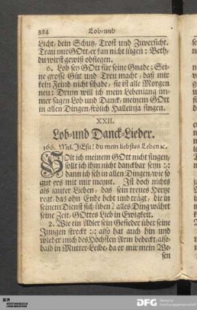 Lob- und Danck-Lieder.