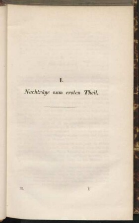 Nachträge zum ersten Theil.