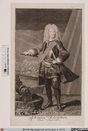 Bildnis Johann Adolf II., letzter Herzog zu Sachsen-Querfurt u. Weißenfels (reg. 1736-46)