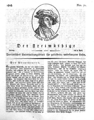 Nro. 71, Freitag, den 8. April 1808