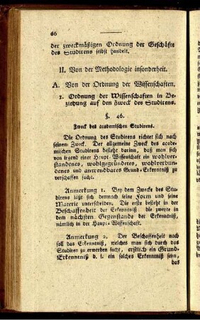 II. Von der Methodologie insonderheit.