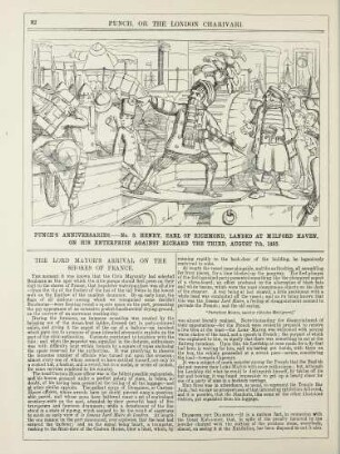 Punch's anniversaries. - No. 3. Henry, Earl of Richmond, landed at Milford Haven, on his enterprise against Richard the Third, August 7th, 1485