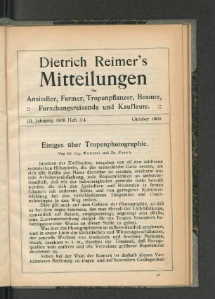 Heft 3/4., Oktober 1909