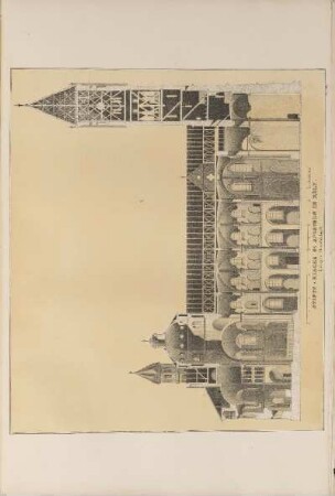 Illustration: Stifts-Kirche St. Aposteln In Köln. Längen-Durchschnitt.