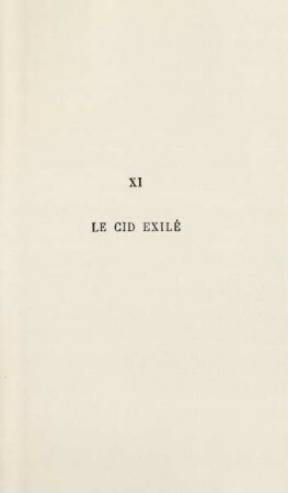 XI. Le Cid exilé