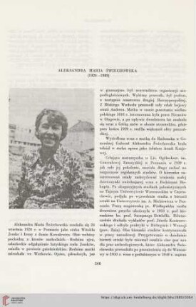 51: Aleksandra Maria Świechowska : (1920-1989)