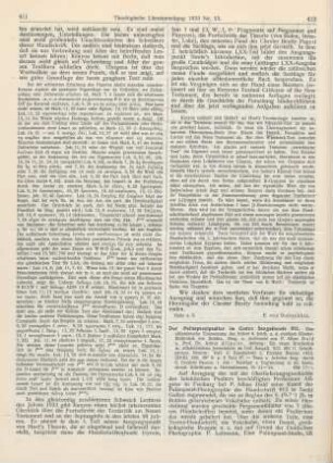 412-414 [Rezension] Dold, Alban, Der Palimpsestpsalter im Codex Sangallensis 912. Eine altlateinische Übersetzung des frühen 6. Jahrh. a. d. einstigen Kloster-Bibliothek von Bobbio
