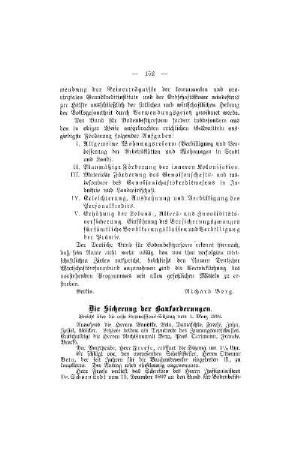 Die Sicherung der Bauforderungen