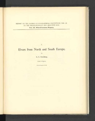 4. Elvers from North and South Europe. By A. C. Strubberg.