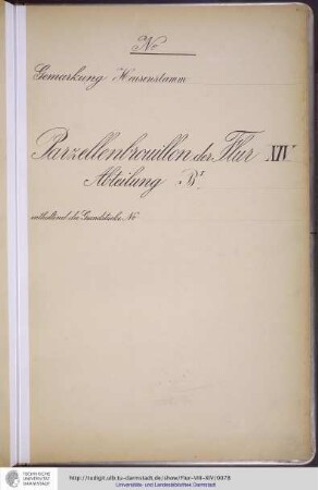 No. 25 Gemarkung Heusenstamm, Flur XIV, Abteilung BI