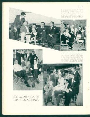 Dos momentos de dos filmaciones