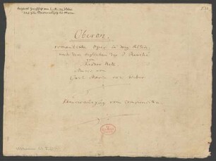Oberon. Fragmente. Arr; J 306; WeV C.10a