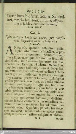 Cap. I. Epitomatoris Lipsiensis cura, pro confusione linguarum in turri babylonica servanda