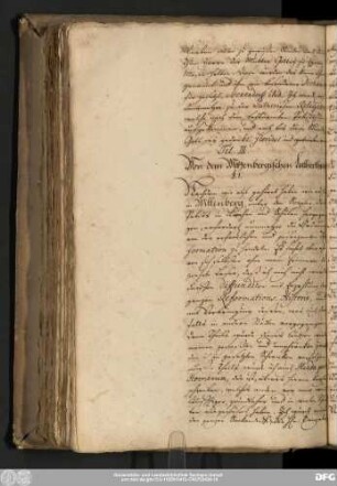 Tit. III. Von dem Wittenbergischen Lutherthum [§ 1-49]