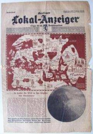 Sonderdruck des "Berliner Lokal-Anzeiger" mit Abonnenten-Werbung
