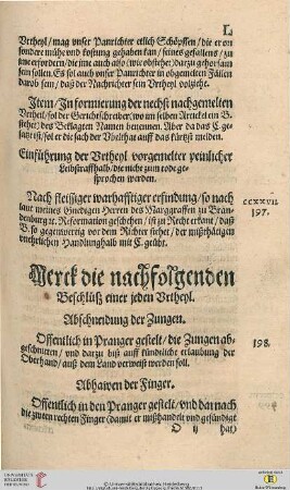 Lr-LXVIr Merck die nachfolgenden Beschluesz einer jeden Ortheyl