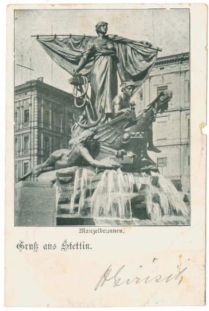 Gruß aus Stettin. Manzelbrunnen,