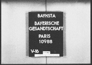 Behr, Gottfried, Lehramtskandidat in München, Entleihung von griechischen Handschriften aus der Nationalbibliothek in Paris