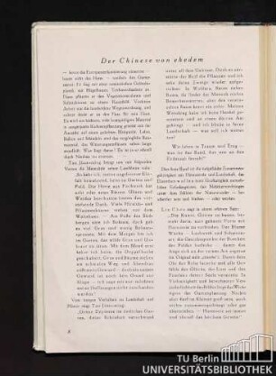 Der Chinese von ehedem