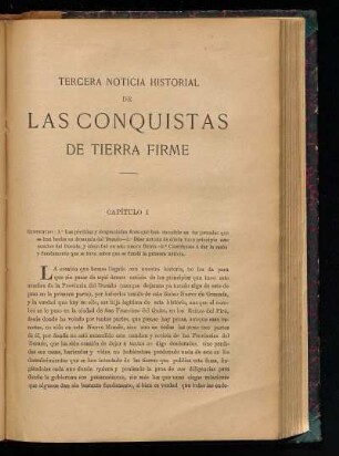 Tercera noticia historial de las conquistas de Tierra Firme.