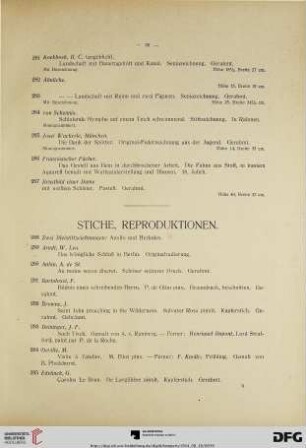 Stiche, Reproduktionen (Nr. 288-351)