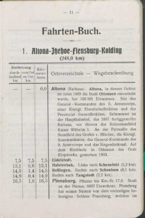 1. Altona - Itzehoe - Flensburg - Kolding