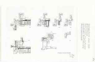 Krankenhaus (Diplomarbeit bei Peter Poelzig): Funktionsschema, 3. Untergeschoss - 3. Obergeschoss