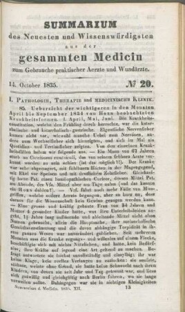 14. October 1835. No 20.