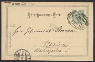 Brief an Ludwig Strecker  und B. Schott's Söhne : 05.10.1904
