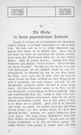 IV. Die Kirche in ihrem gegenwärtigen Zustande.