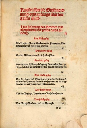 Gerichtzordnung Im[m] fürstnthumb Obern vnd Nidern Bayrn : Anno 1520 aufgericht ; [zu Münch[e]n an sannd Joergen tag, des jars alls man zallte ... Fünffzehenhundert vnd jm[m] zwaintzigisten.]