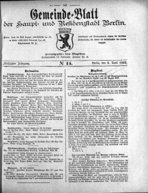 1909,15: No. 15, 11. April 1909