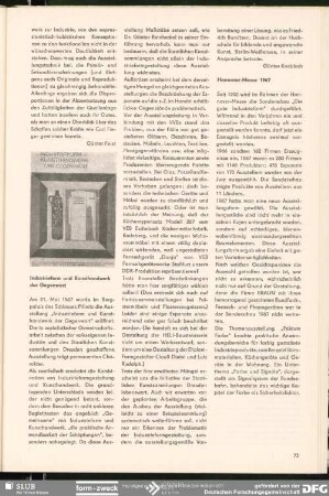 Hannover-Messe 1967 : Notiert und glossiert