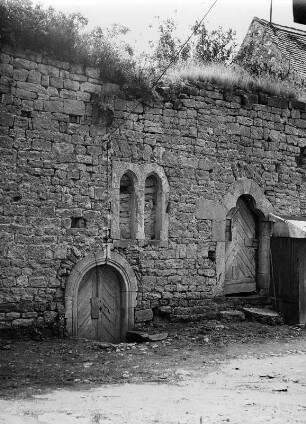 Creglingen-Niedersteinach. Burg Brauneck (um 1230). Teilansicht