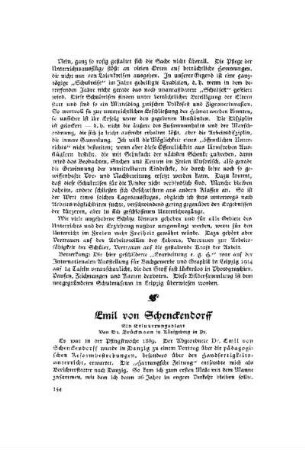 Emil von Schenckendorff : ein Erinnerungsblatt