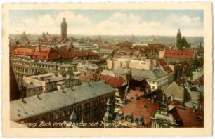 Leipzig : Blick vom Hochhaus nach Neuem Rathaus