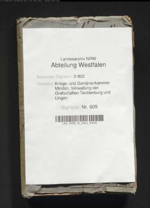 Der Verkauf der im Osnabrückischen belegenen königlich Tecklenburgischen Eigenbehörigen und davon einzusendende Extrakte