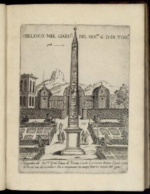 Obelisco Nel Giard'o Del Ser'mo G' D' Di Tosca