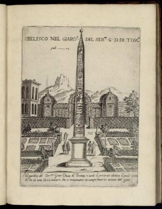 Obelisco Nel Giard'o Del Ser'mo G' D' Di Tosca