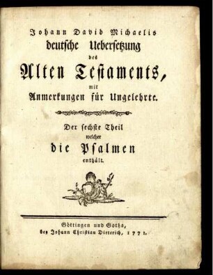 Theil 6: Psalmi 