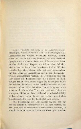 Zur Behandlung der acuten virulenten Bubonen