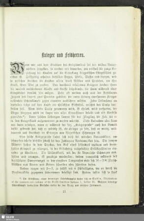 Krieger und Feldherren