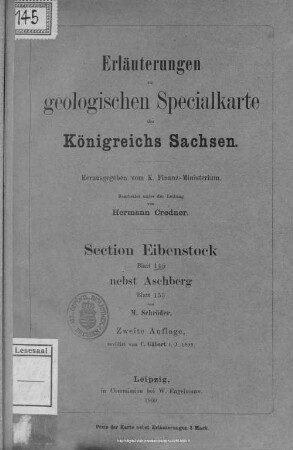 145: Section Eibenstock : Blatt 145 nebst Aschberg, Blatt 153