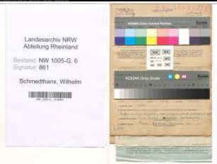 Entnazifizierung Wilhelm Schmedthans , geb. 04.01.1910 (Angestellter)