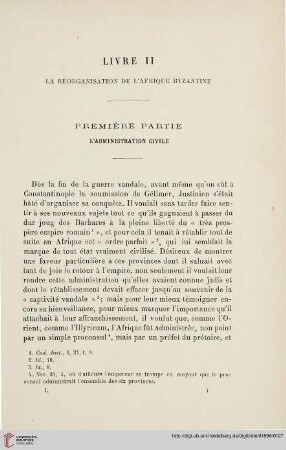 Première partie: L'administration civile