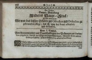 Der Dritten Haupt-Abtheilung Anderes Haupt-Stuck.