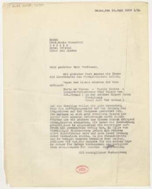 Brief an Moriz Rosenthal : 14.06.1929