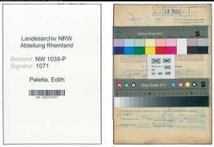 Entnazifizierung Edith Paletta , geb. 14.03.1912 (Lehrerin)