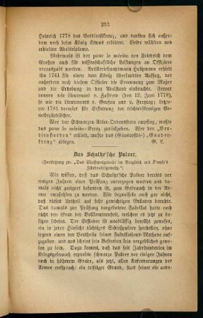 233-241, Das Schultze'sche Pulver